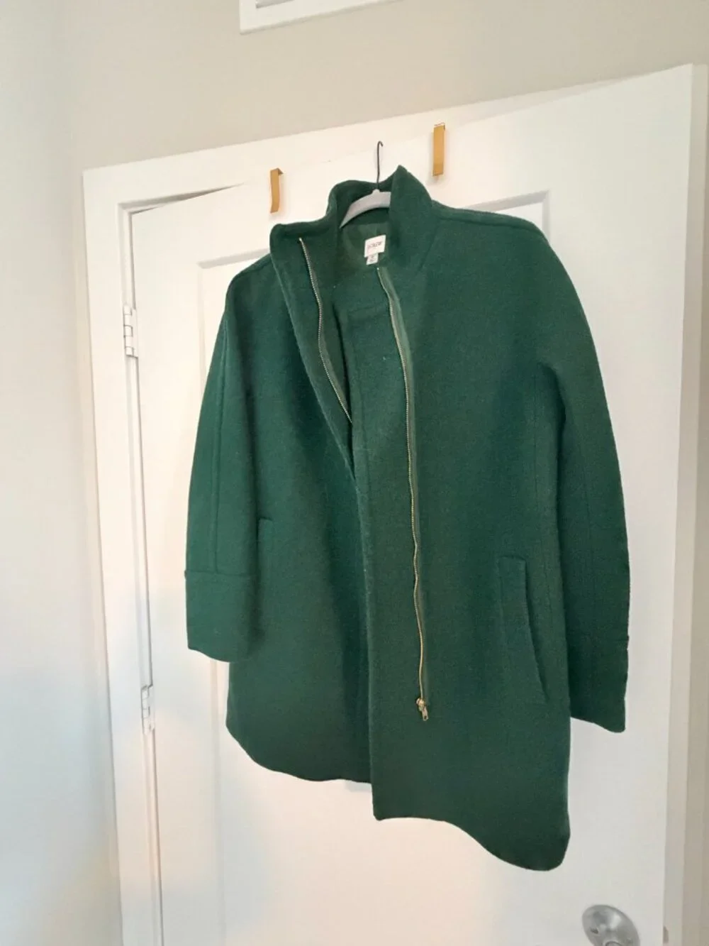 J.Crew Factory City Coat (6, Dark Forest Green) - Picture 7 of 9